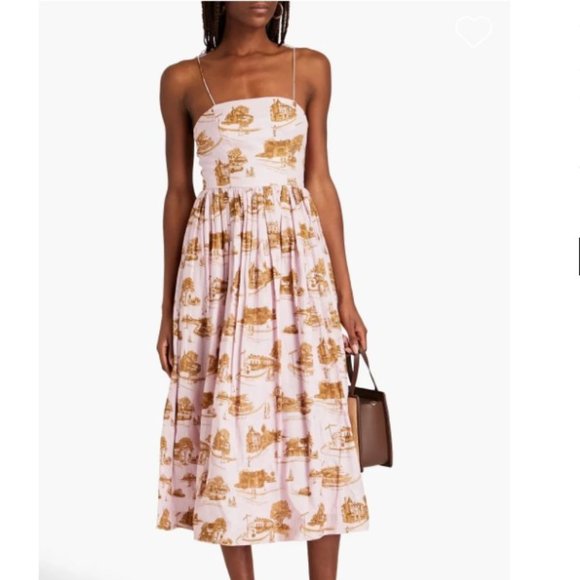 NWT. ZIMMERMANN Printed Midi Dress Midi Length Dress